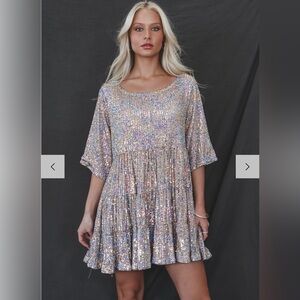 Women’s Amazing Lace sequin baby doll dress - size XL - “Unicorn” color - NWOT